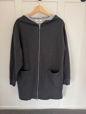 Lg Smash+Tess S+T Tunic Sweater Zip up Hoodie, Grey, Sweatshirt,